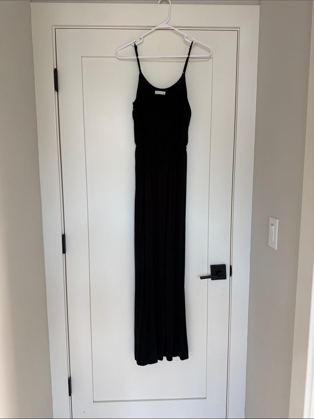 Lush Black Spaghetti-Strap Maxi Dress